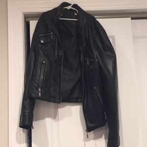 Black leather jacket